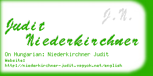 judit niederkirchner business card